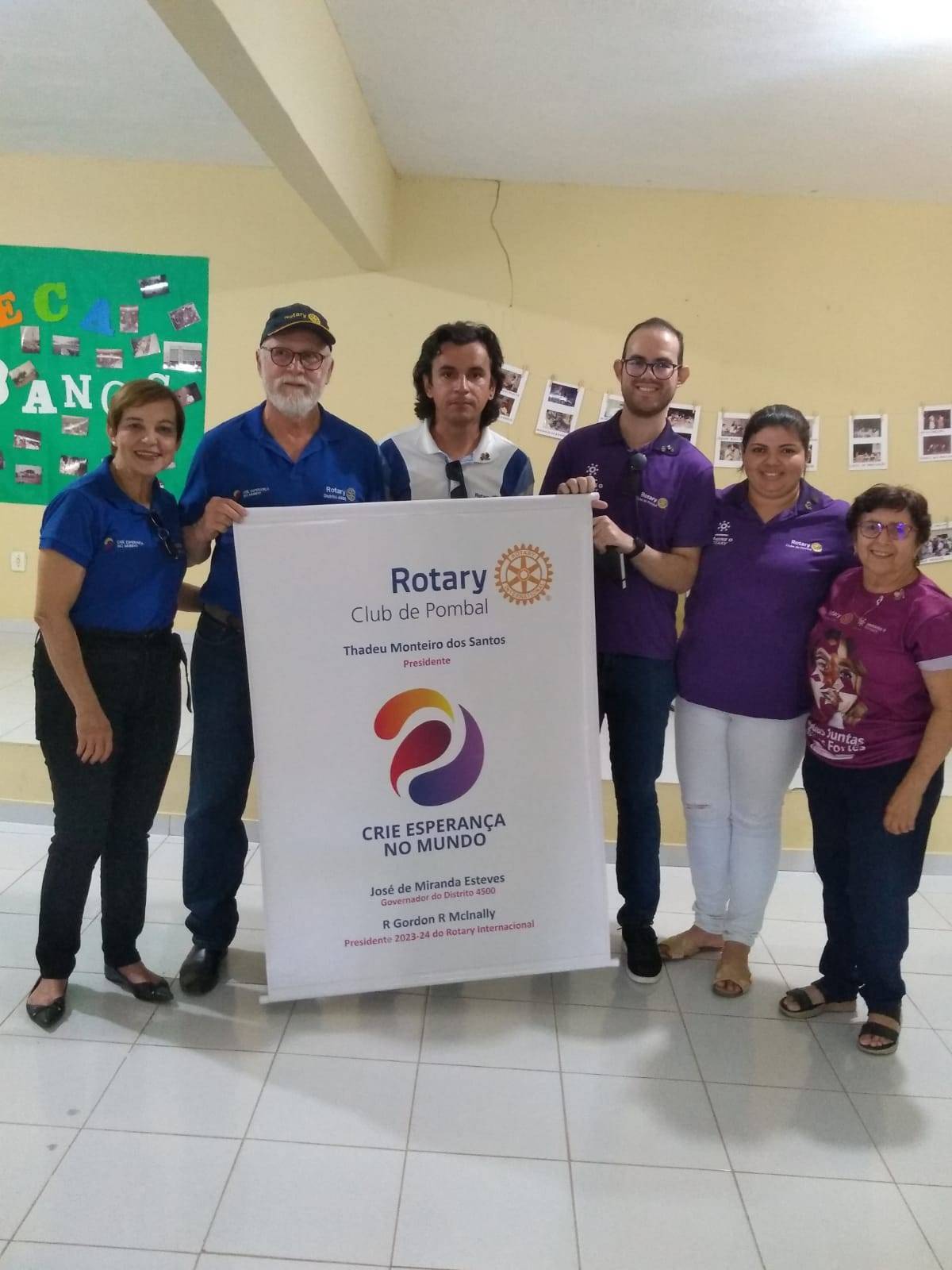 Visita do Governador José de Miranda - Rotary Pombal