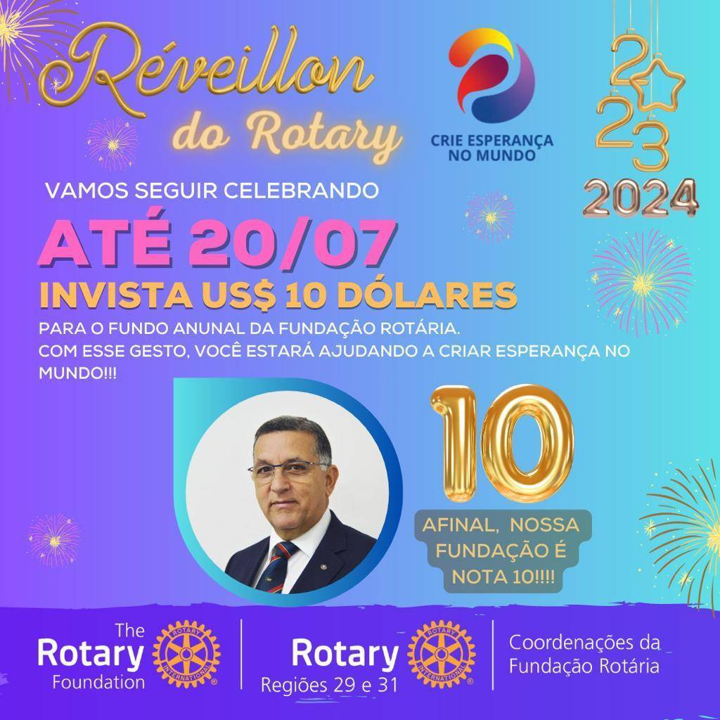 Está acabando o prazo, faça sua contribuição para Fundação Rotária