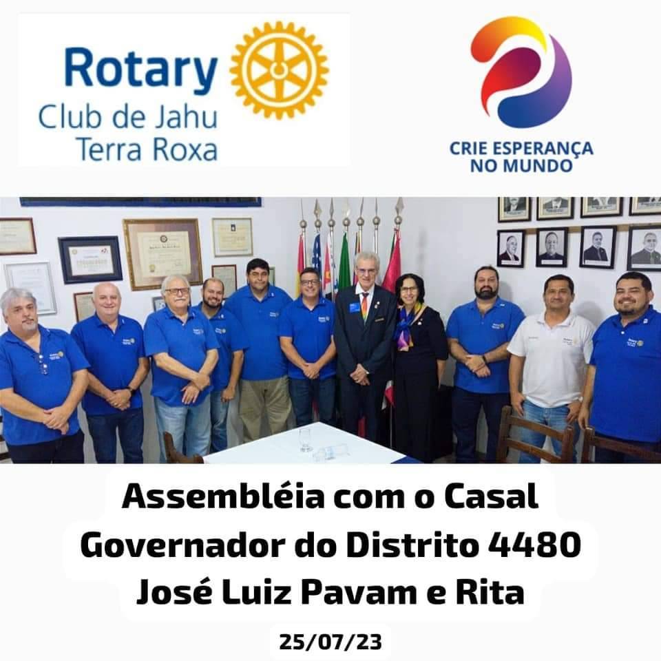  Rotary Club de Jahu Terra Roxa em Assembleia com Casal Governador