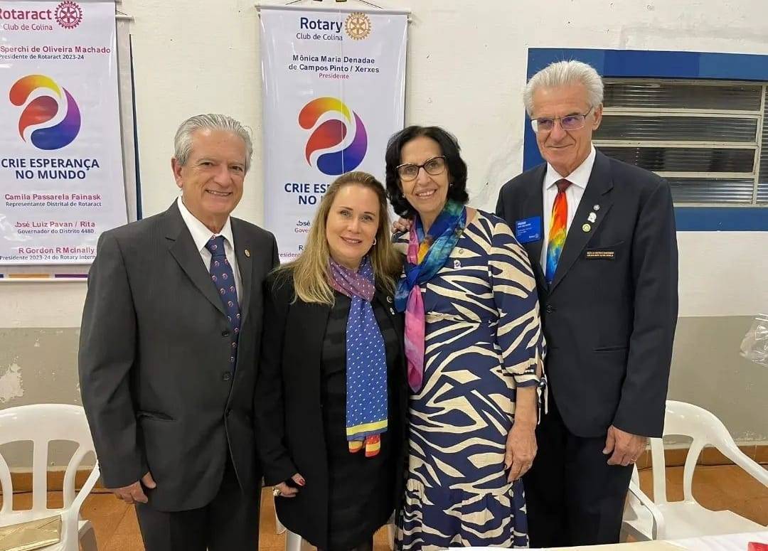Posse da presidente do Rotary Club de Colina