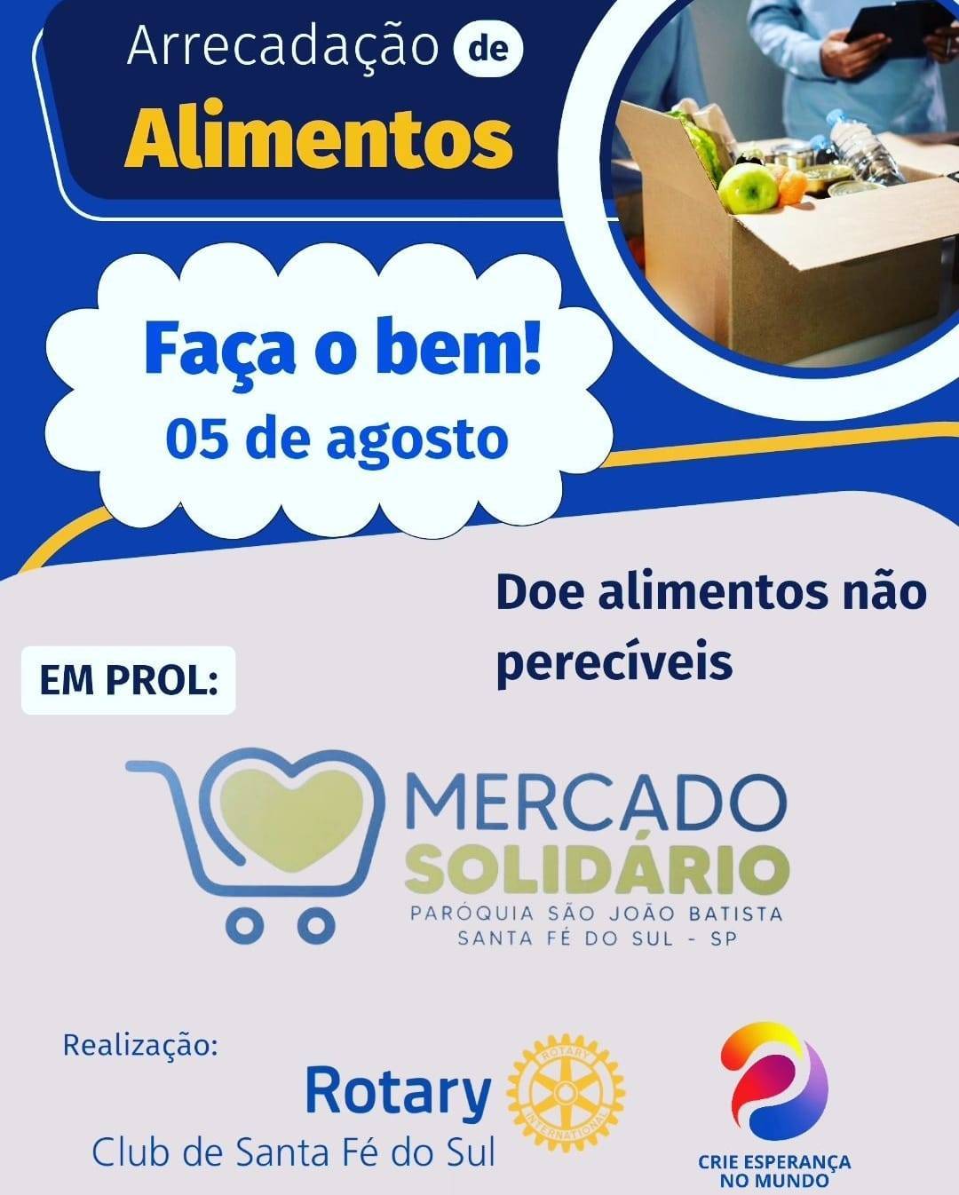 Arrecadação de Alimentos em Santa Fé do Sul
