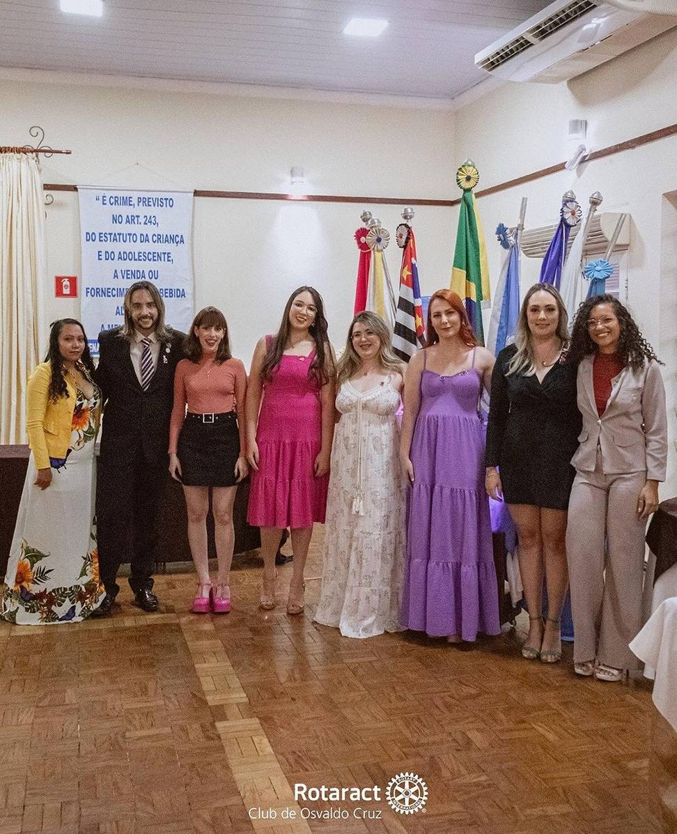 Rotaract Club de Osvaldo Cruz realiza festiva de transmissão de posse do conselho diretor 2023-24