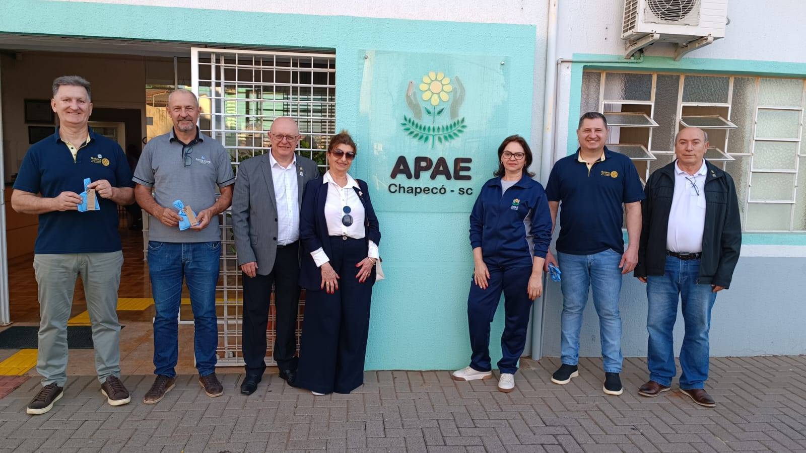 Visita a APAE de Chapecó.