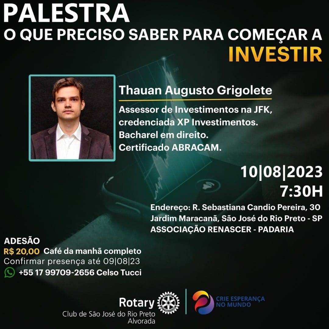 Palestra Rotary Club de São José do Rio Preto Alvorada