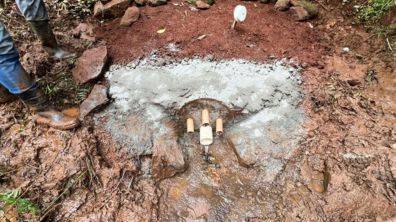 Nascente recuperada na propriedade da Familia Grapégia no distrito de Juvinópolis