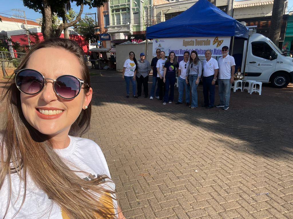 Ação de Conscientização no mês de Agosto Dourado em São José do Rio Preto