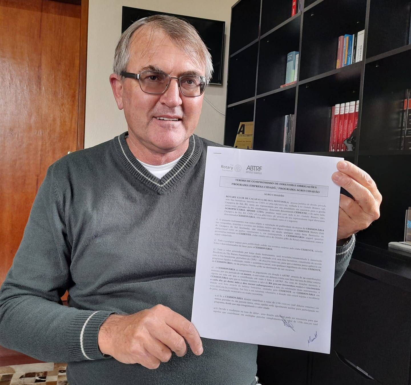 Parabéns e obrigado AGROPECUÁRIA SPODE, que firmou contrato como EMPRESA CIDADÃ! Sem palavras para agradecer sua colaboração!