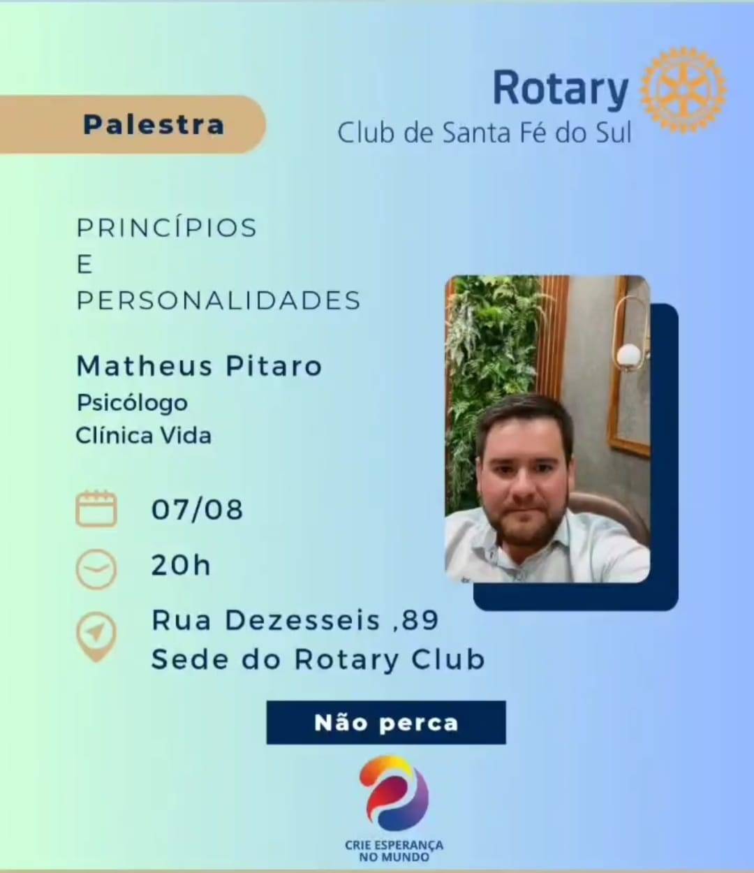 Palestra Princípios e Personalidades