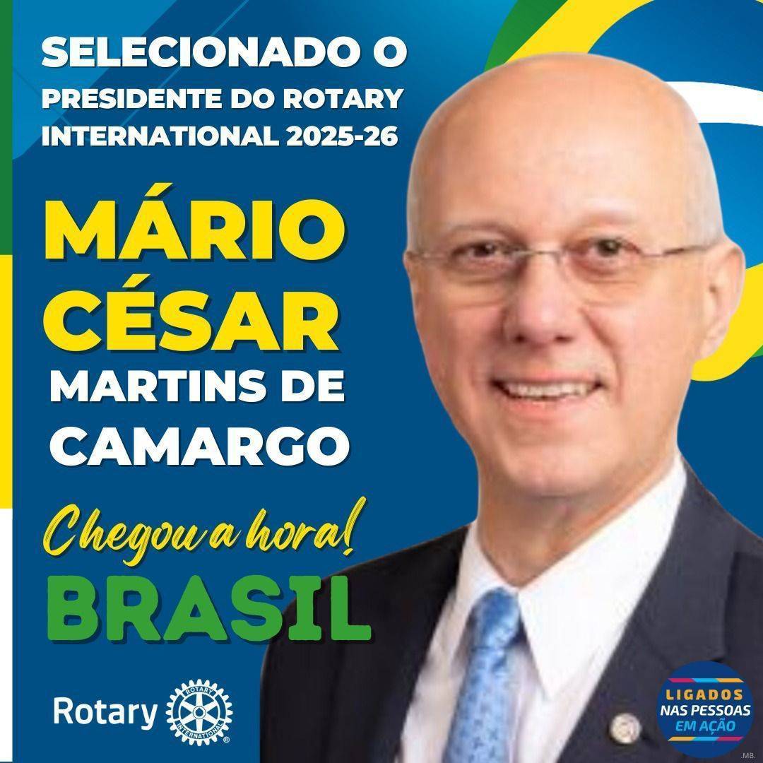Brasileiro é selecionado para presidência internacional do Rotary em 2025-26