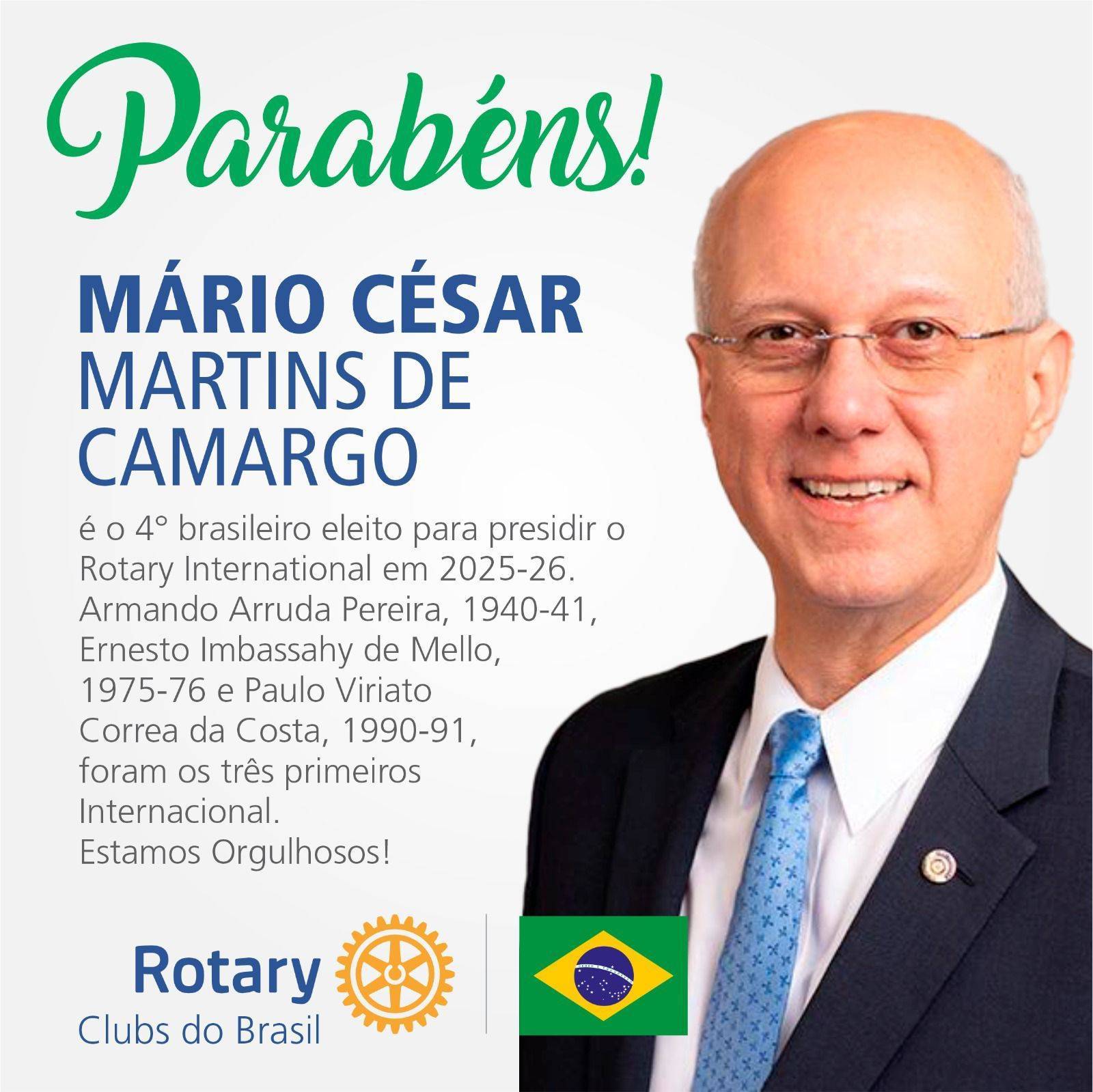 Mário César Martins de Camargo - Presidente do Rotary Internacional 25-26