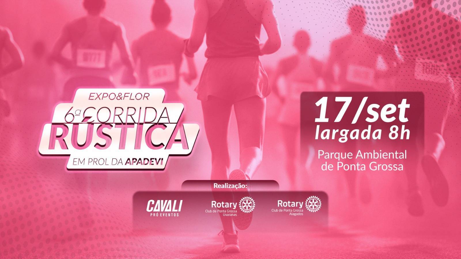 6ª Corrida Rústica Expo&Flor | Em prol da Apadevi acontecerá no dia 17 de setembro de 2023
