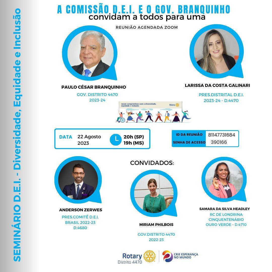 SEMINÁRIO D.E.I. - Diversidade, Equidade e Inclusão