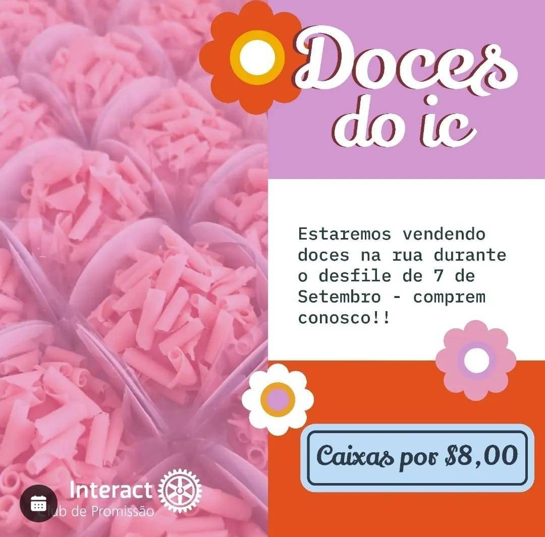Venda de doces pelo Interact Club de Promissão