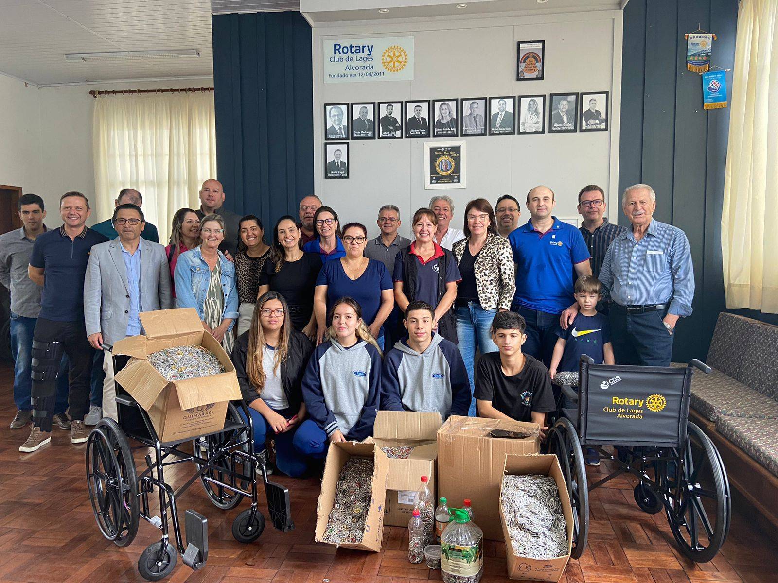 Projeto Rodas Solidárias na sede do Rotary Club de Lages Alvorada