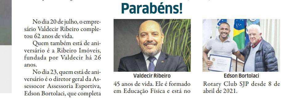 Valdecir Ribeiro e Edson Bortolaci