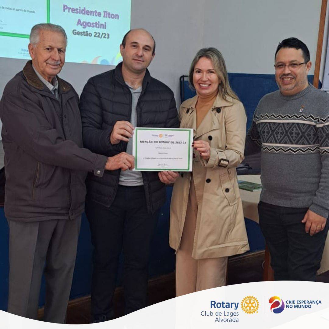 Governador 1999-98 Edemar de Liz, Presidente 2022-23 Ilton Júnior, Governadora 2022-23 Maria Alice Baggio e Presidente 2023-24 Rodrigo Rosa.