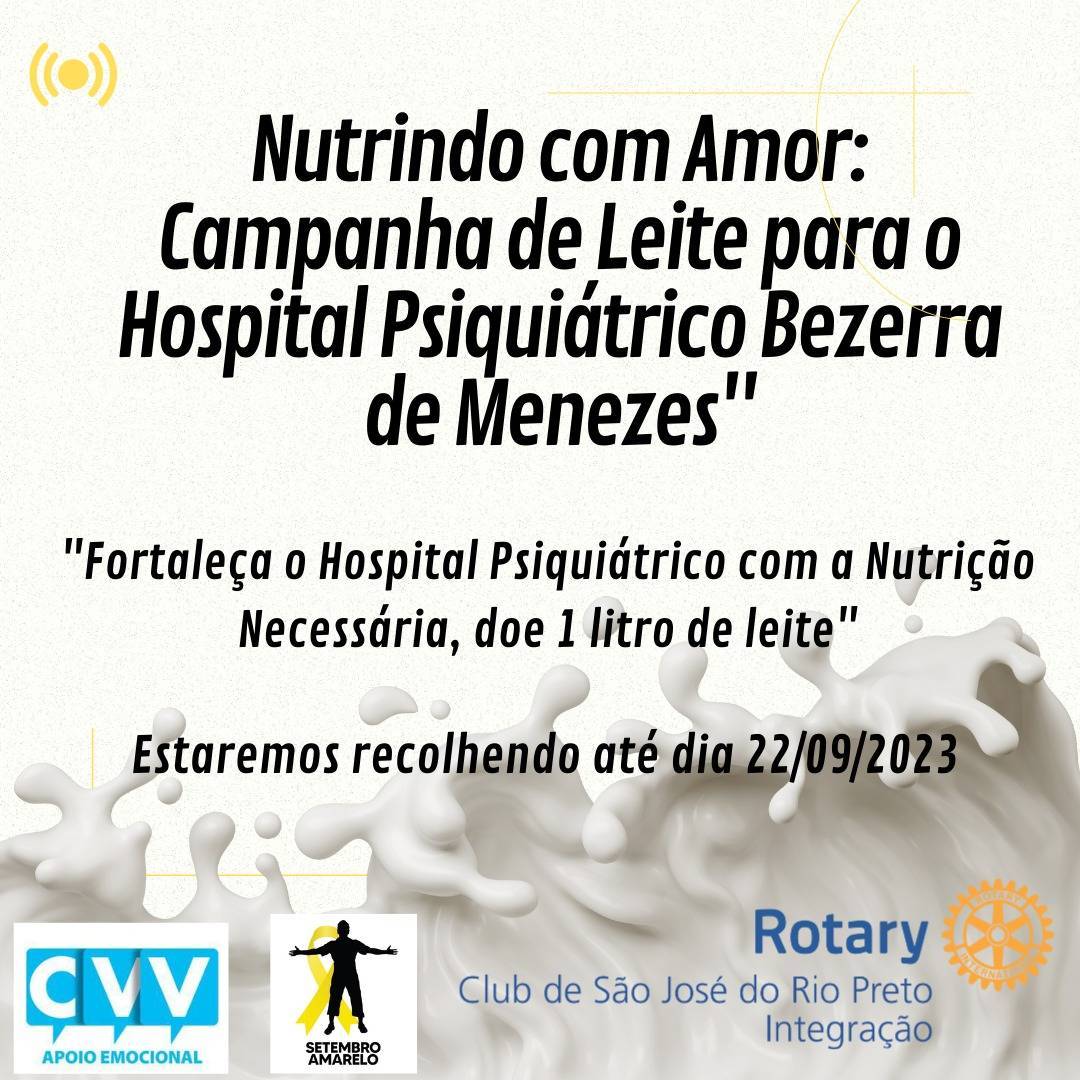 Campanha de doação de leite ao Hospital Psiquiátrico Bezerra de Menezes