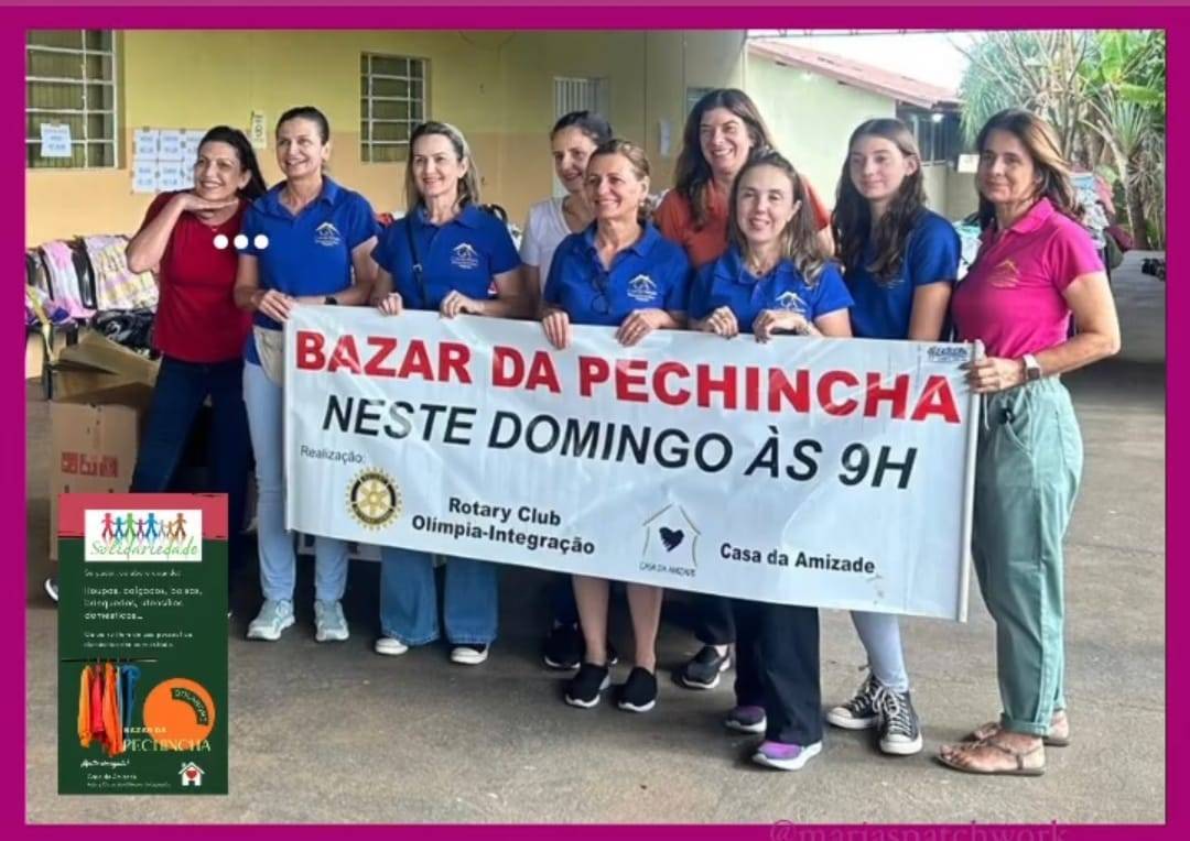 Bazar da pechincha pelo Rotary Club de Olimpia-Integração