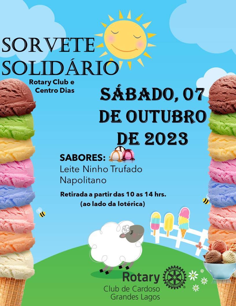 Sorvete Solidário do Rotary Club e Centro Dias