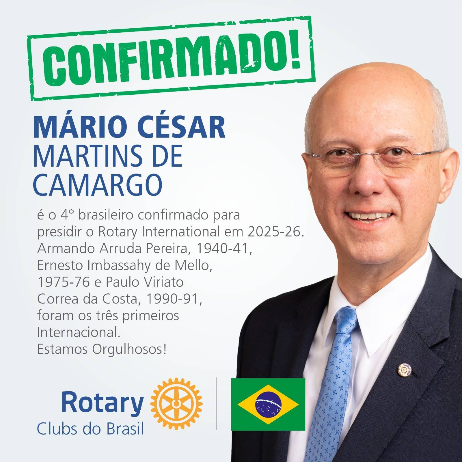 Executivo paulista é indicado presidente do Rotary International para 2025-26
