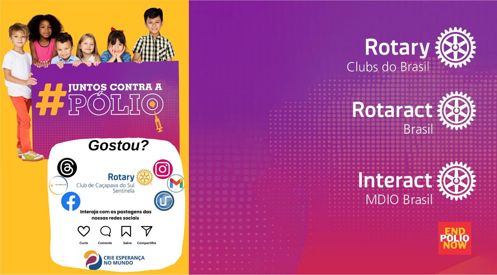 #JuntosContraaPólio. 