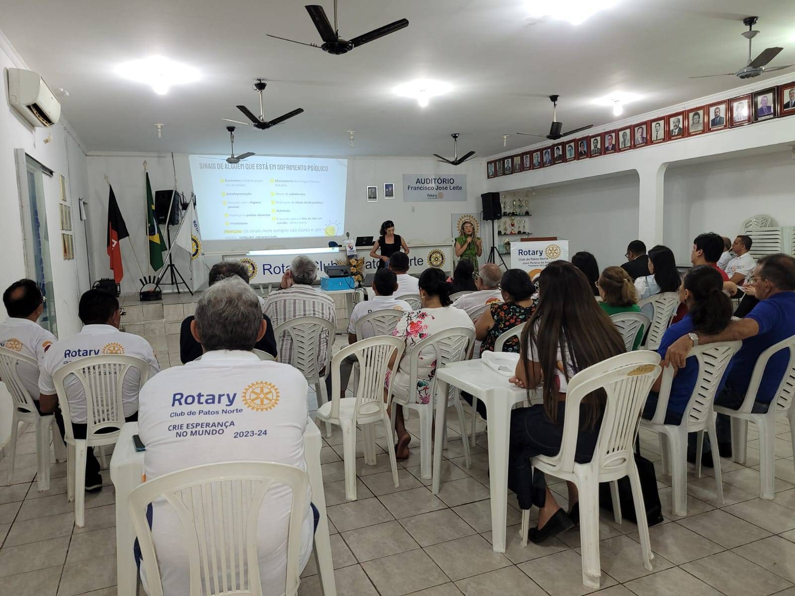 Palestra realizada na sede do club do RC de Patos Norte