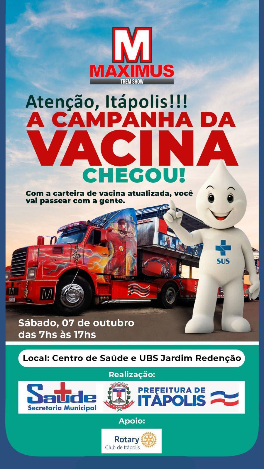 Campanha da Vacina contra Pólio em Itápolis