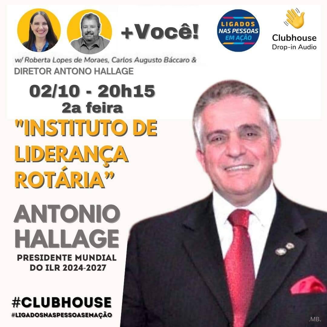 Selecionado para Presidente Mundial do Instituto de Liderança Rotária  