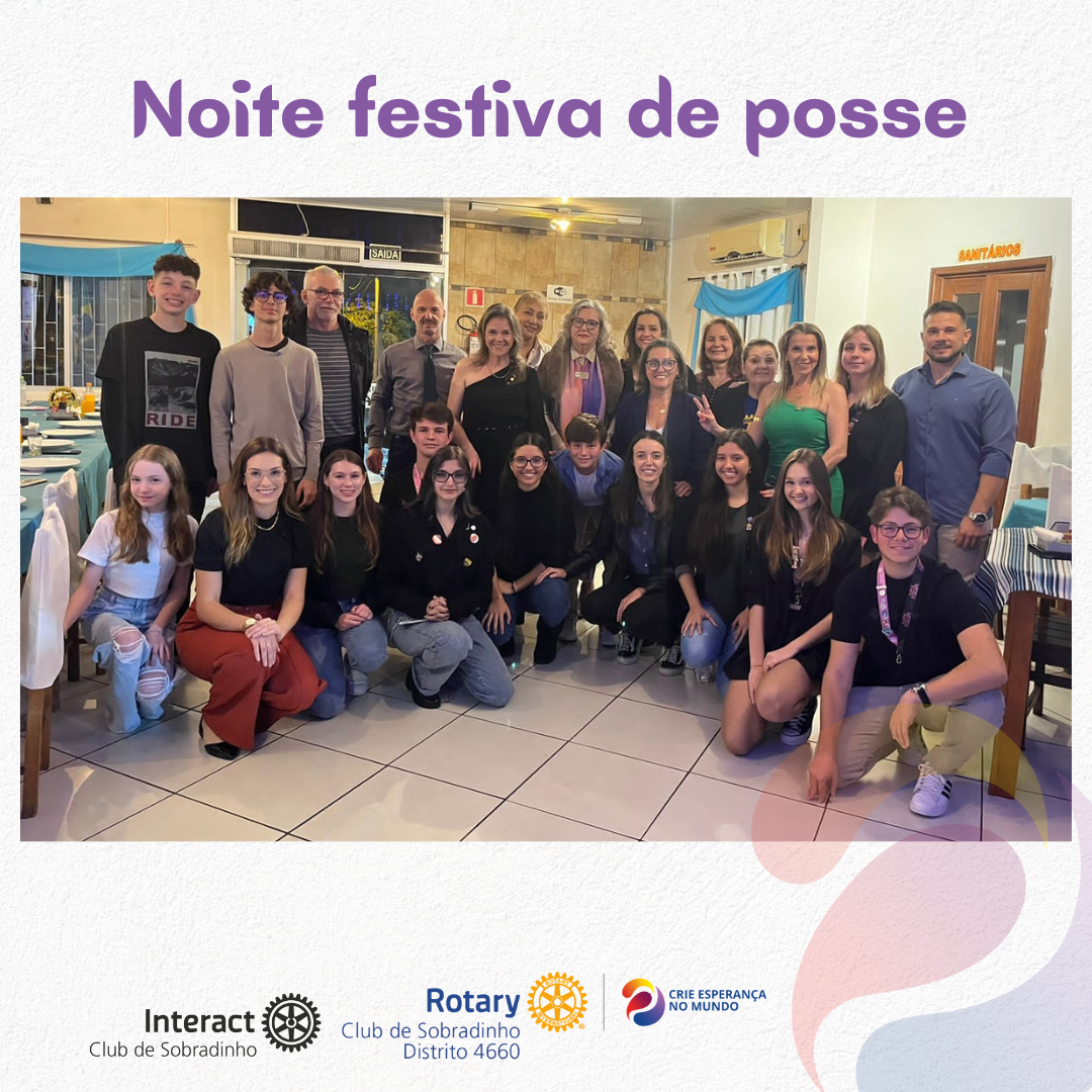 Hoje realizou-se o nosso jantar festivo de posse dos novos Interactianos e rotarianos, bem vindos !!!