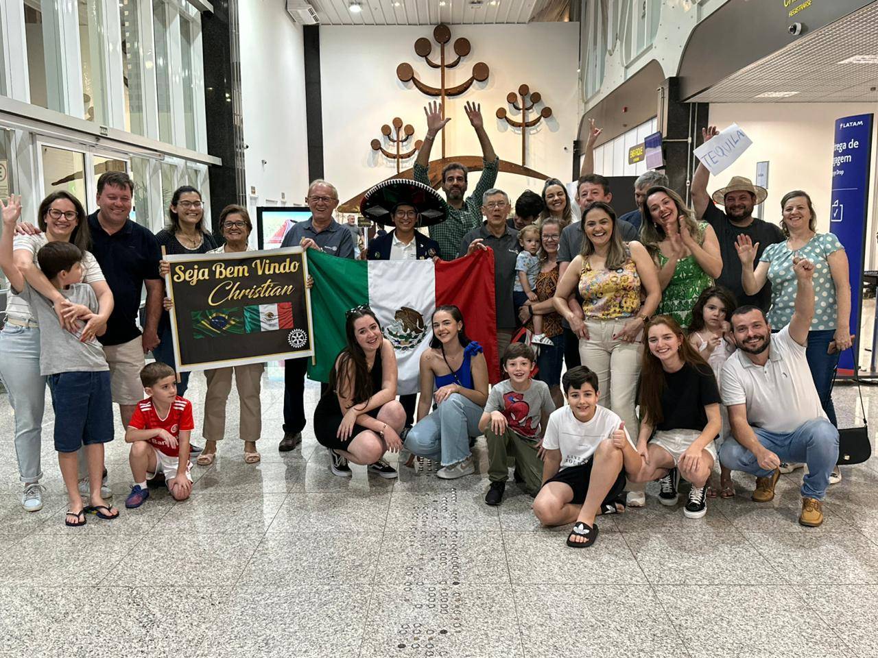 Chegada do Christian Intercambista do México