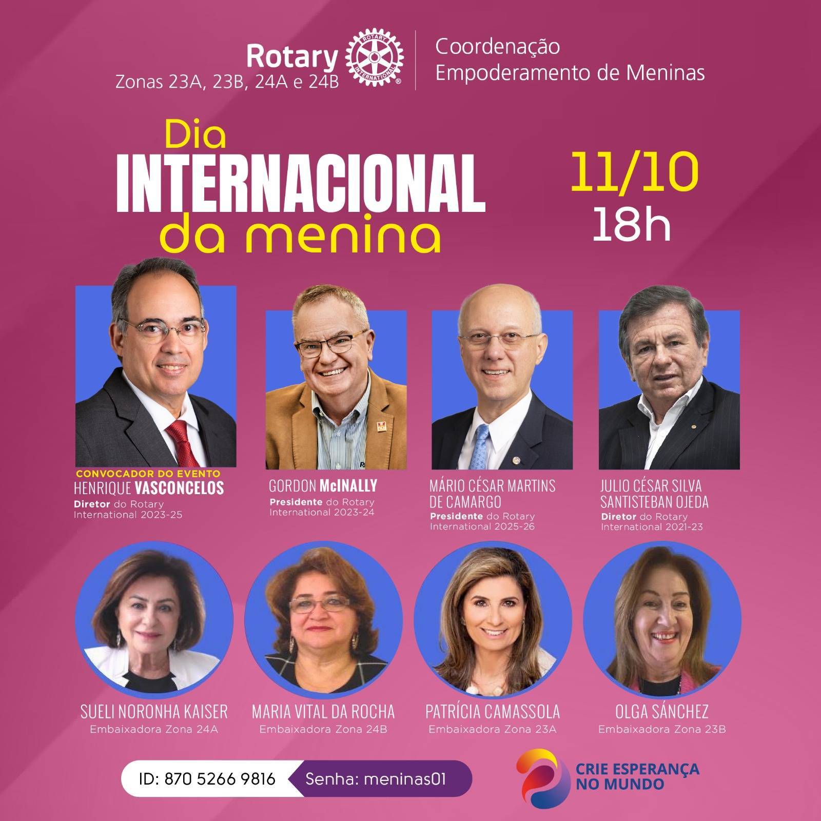 Reunião Zoom - Dia Internacional da Menina