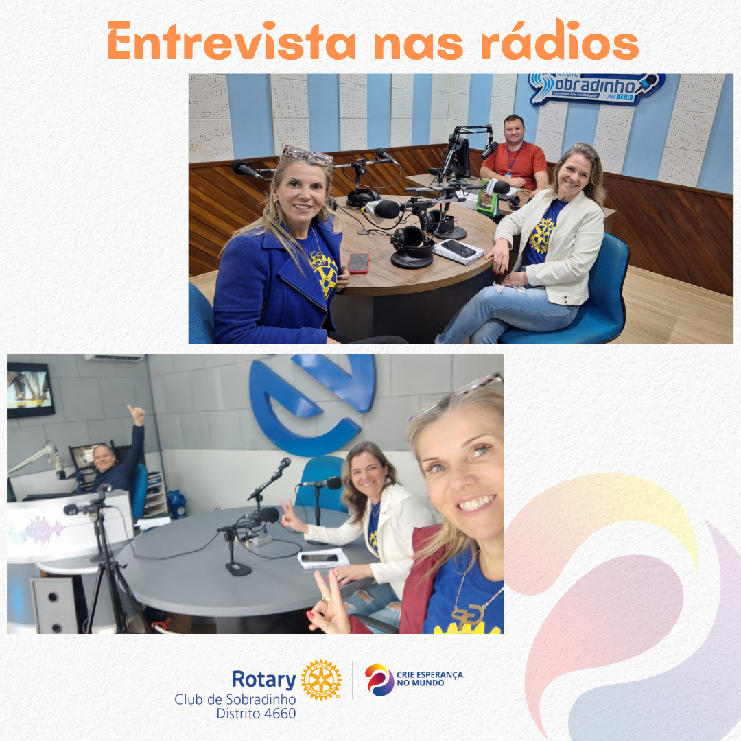 Hoje fizemos as entrevistas nas rádios Sobradinho e Gazeta, sobre a nossa Festa do dia da Criança 