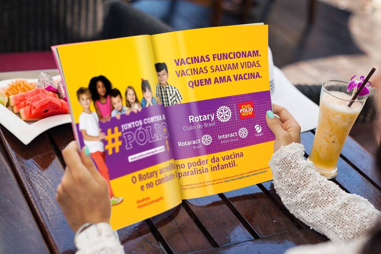 instruções para compartilhamento da campanha por meio de revistas