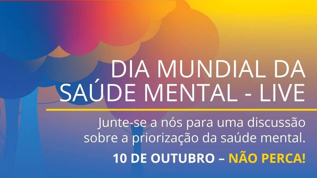 Save the Date - 10 de Outubro tem live sobre Saúde Mental