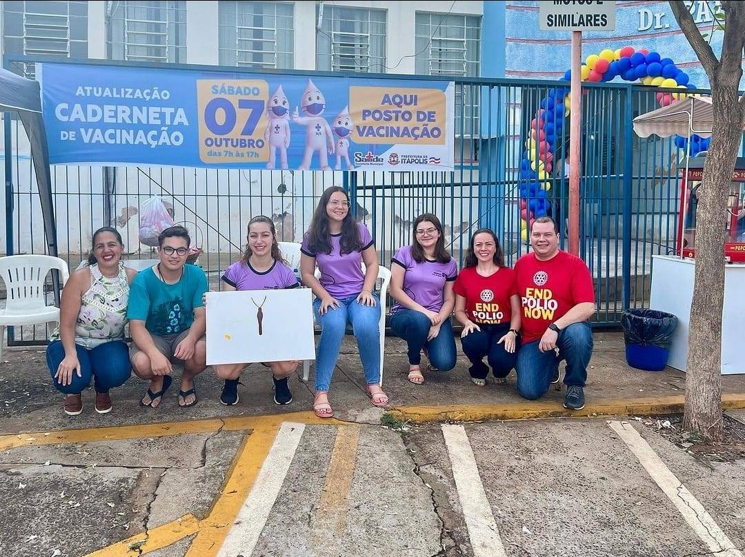 Campanha de Vacinação contra a Poliomielite teve apoio do Rotary Club de Itápolis