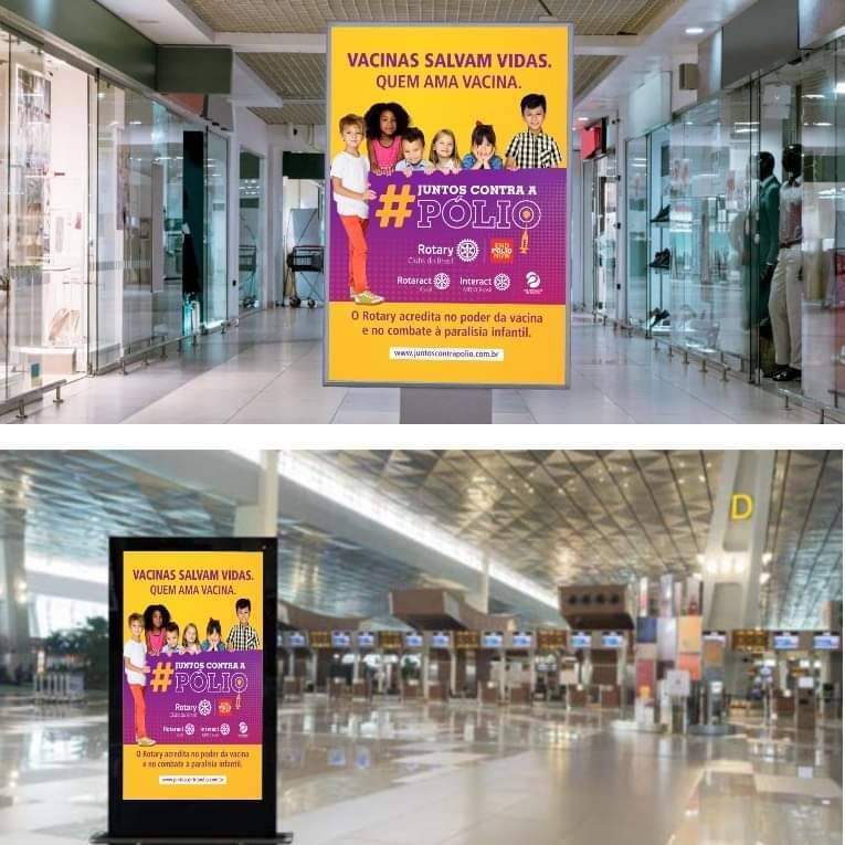 Divulgações da Campanha "Juntos contra a pólio"