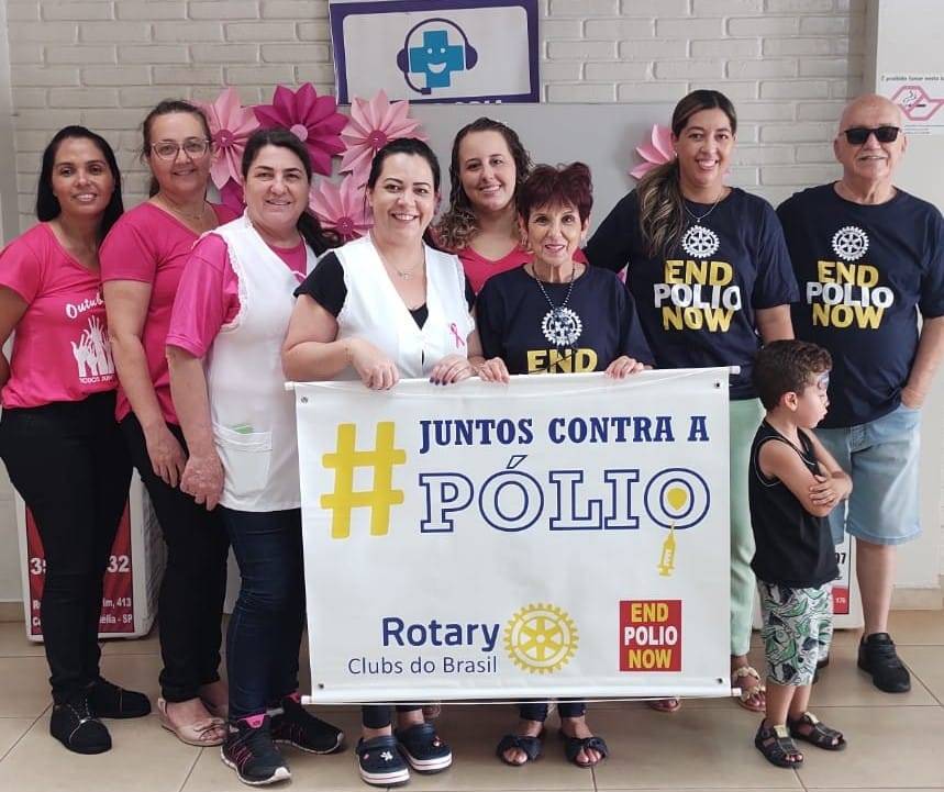Rotary Club de Santa Adélia em ação contra a Poliomielite