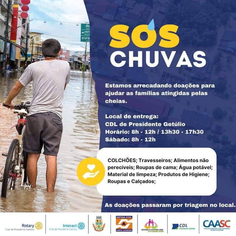 Santa Catarina pede socorro