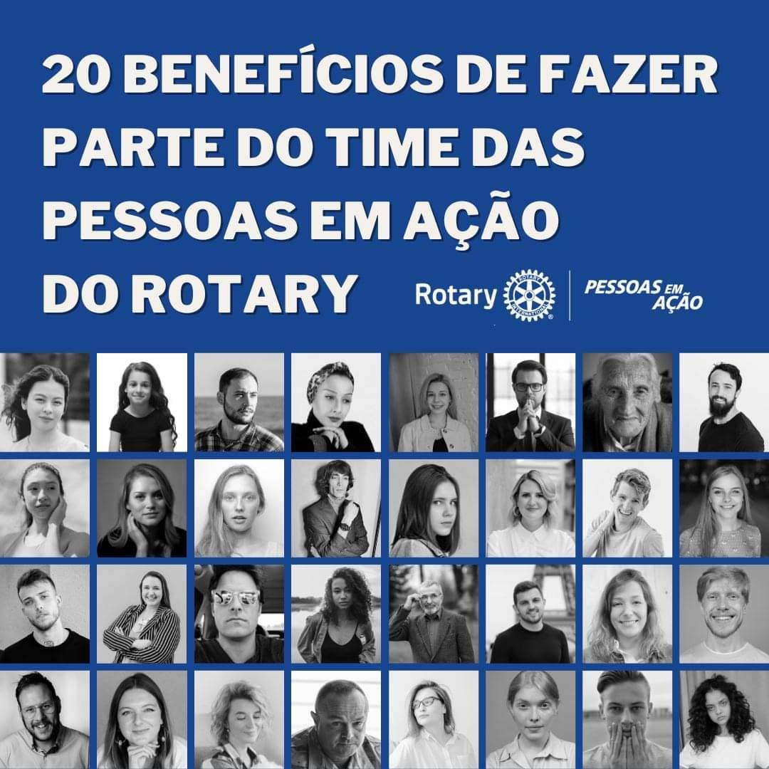 Benefícios em fazer parte do time de pessoas em ação do Rotary