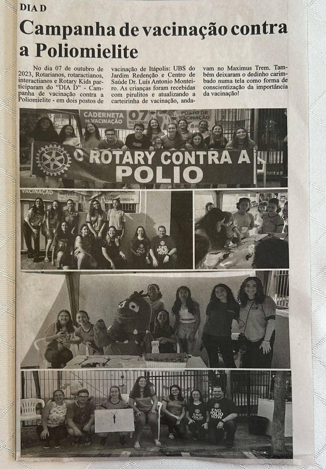 Família Rotária de Itápolis é destaque  na imprensa local