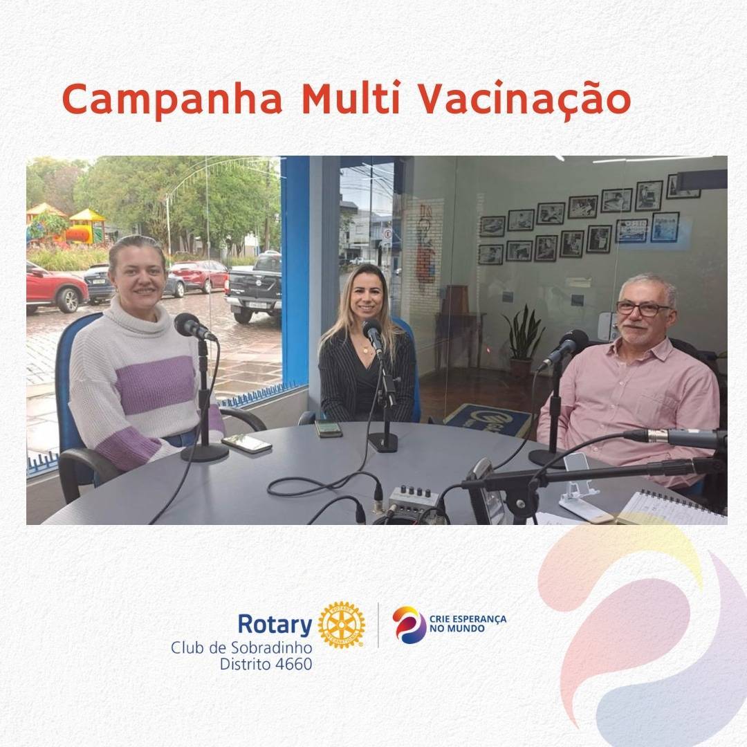 Nesta manhã estivemos na rádio gazeta para mobilizar a campanha de multi vacinação, que ocorrerá neste sábado 21/10