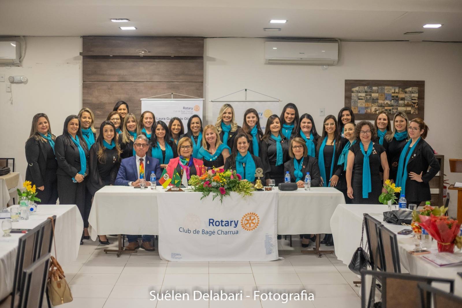 Foto oficial realizada na Visita do Governador Feliciano Luiz Leal Saucedo. 