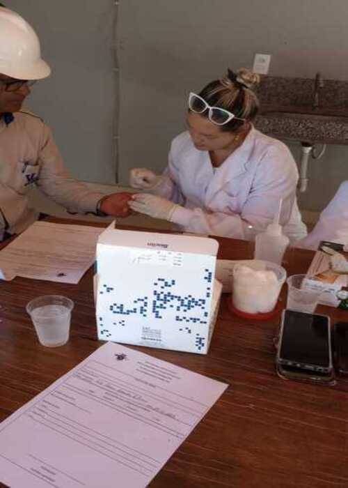 Rotary Club de Córrego Fundo realiza testes para Hepatite B e C em funcionários da empresa VL Cal