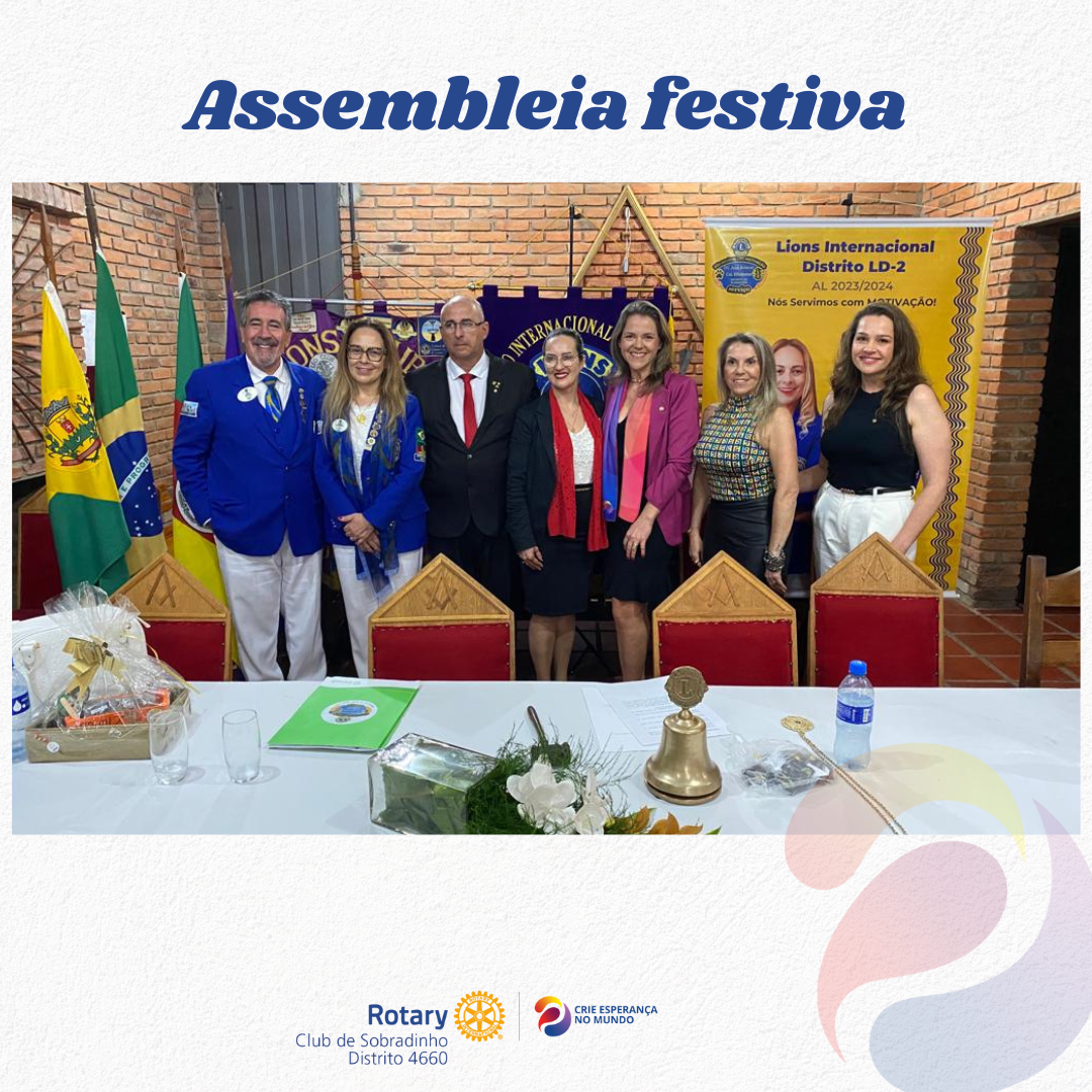 Hoje fomos convidados pelos nossos companheiros do Lions clube para uma assembleia festiva de posse! 