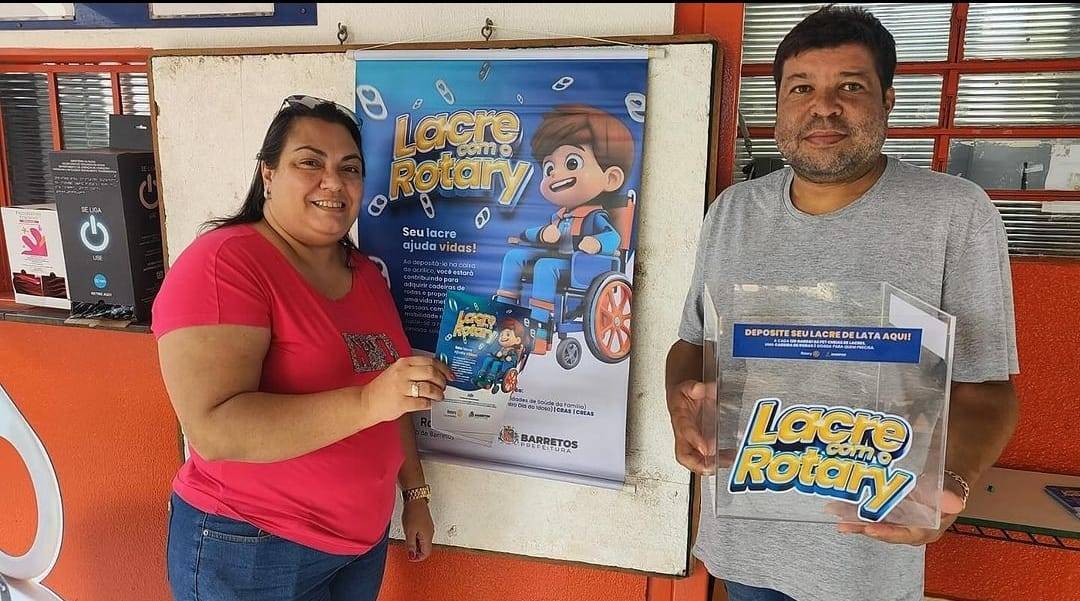 Projeto "Lacre com o Rotary" do Rotary Club de Barretos no Posto de Saúde