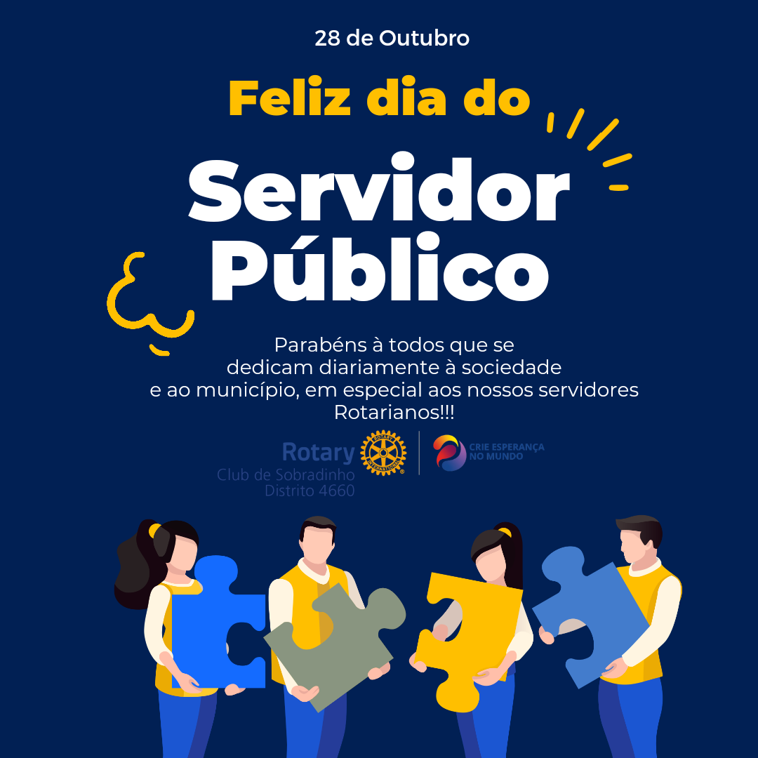 Parabenizamos hoje aos servidores públicos municipais e em especial aos nossos servidores Rotarianos!!! Temos orgulho de vocês 
