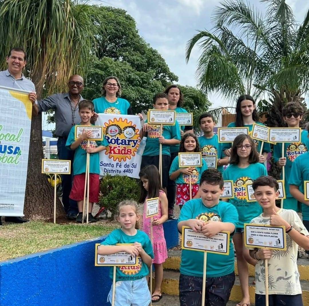 Conscientização Ambiental por Rotary Kids de Santa Fé do Sul