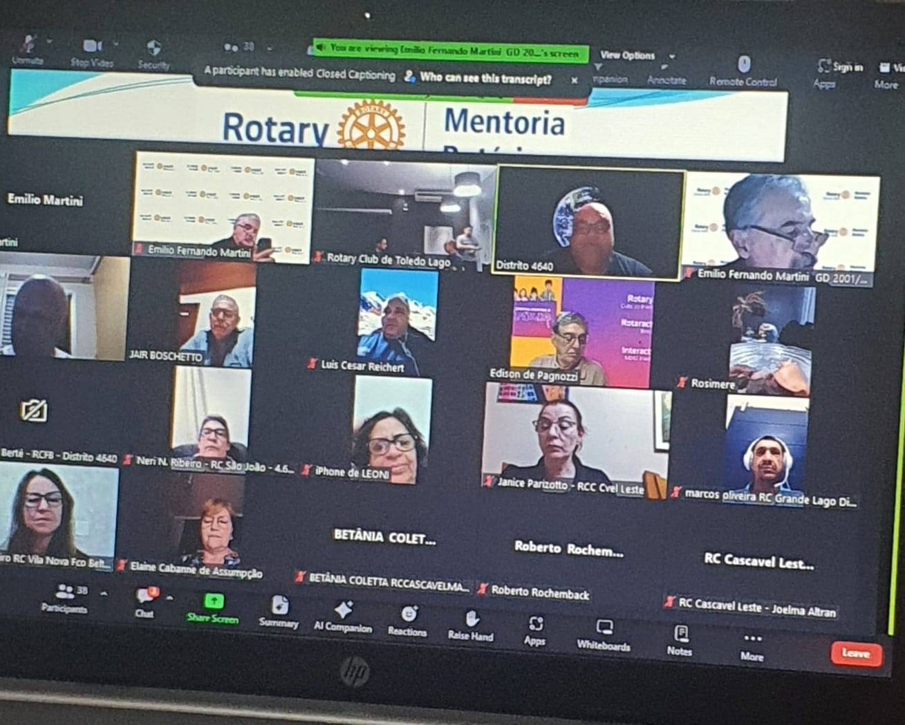 A participação nas Mentorias objetiva sermos o Distrito em maior número de associados e também de conteudo rotário