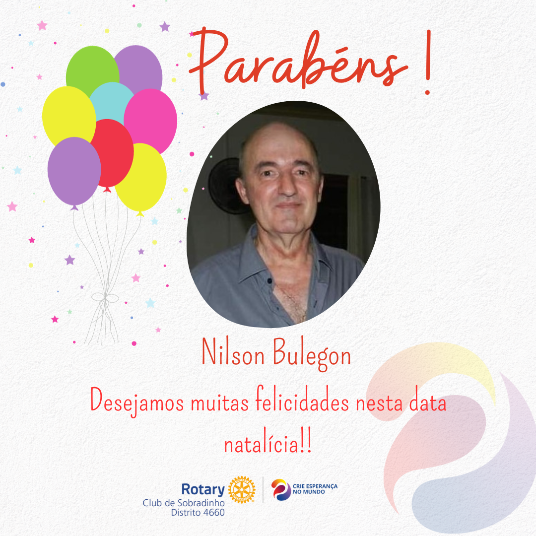 Desejamos felicidades hoje ao nosso companheiro Nilson !