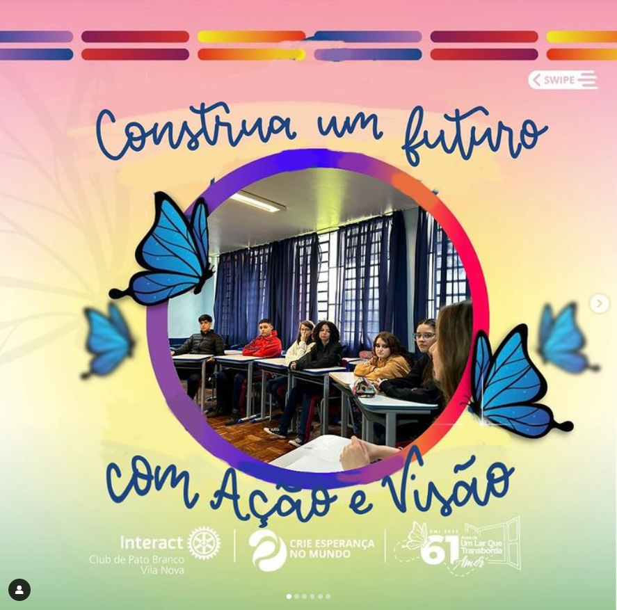 arte postada na rede social instagram